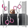 Pet Grooming Scissors Kit Stainless Steel Trimming Tools for Dogs and Cats