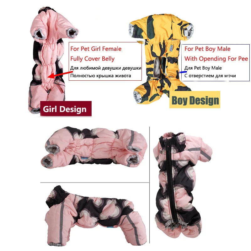 Luxury Dog Winter Jacket Warm Zipper Coat for Small to XXL Dogs and Cats