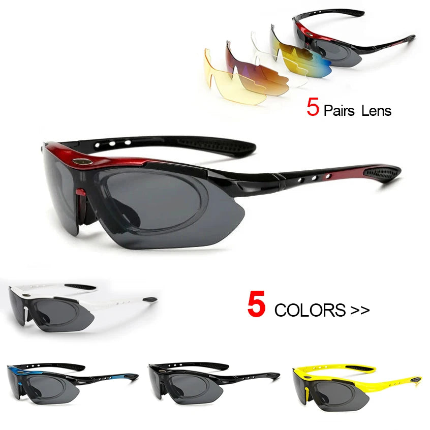 Sports Cycling Sunglasses UV Protection Bike Riding Glasses for Men Women