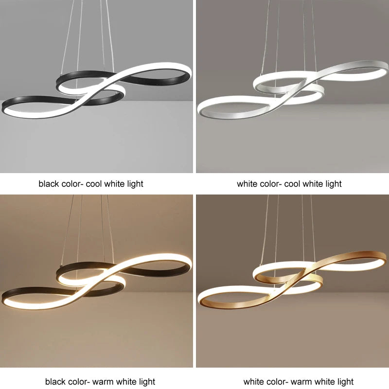 Modern Minimalist Dimmable LED Pendant Chandelier Light