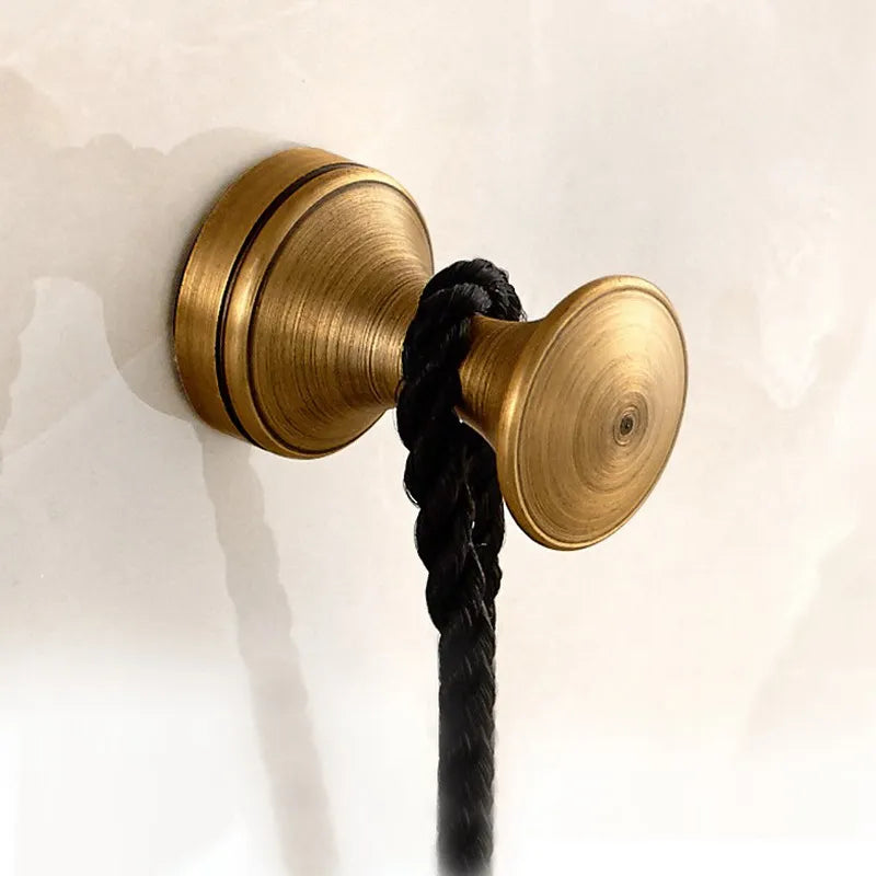 Antique Bronze Bathroom Accessory Set Towel Holder Paper Holder Hook