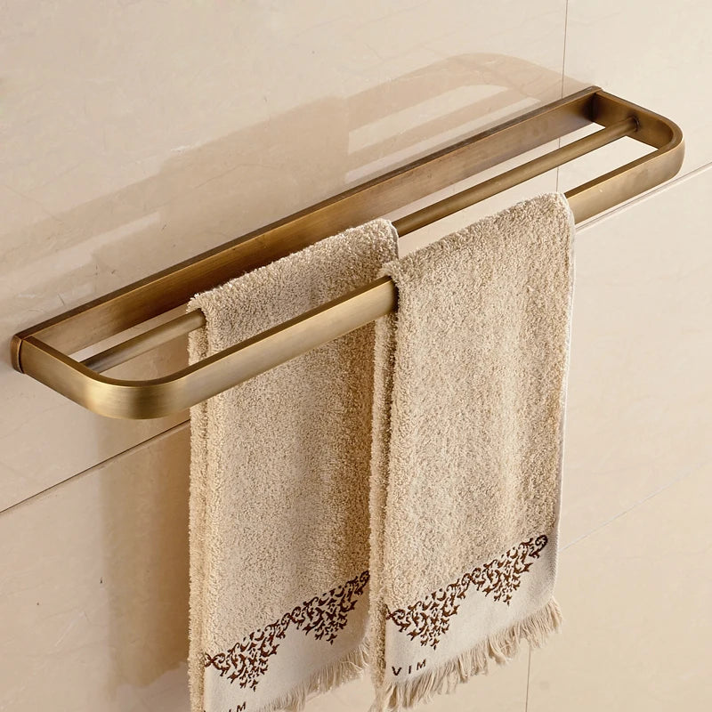 Antique Bronze Bathroom Accessory Set Towel Holder Paper Holder Hook