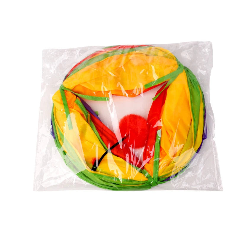 Collapsible Cat Tunnel Play Tube Toy for Indoor Outdoor Cats