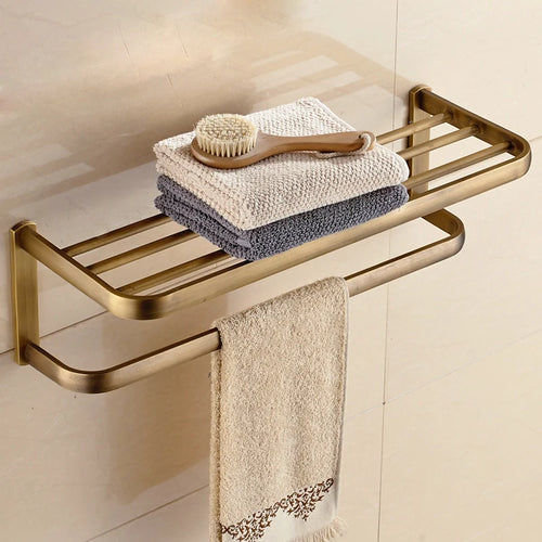 Antique Bronze Bathroom Accessory Set Towel Holder Paper Holder Hook