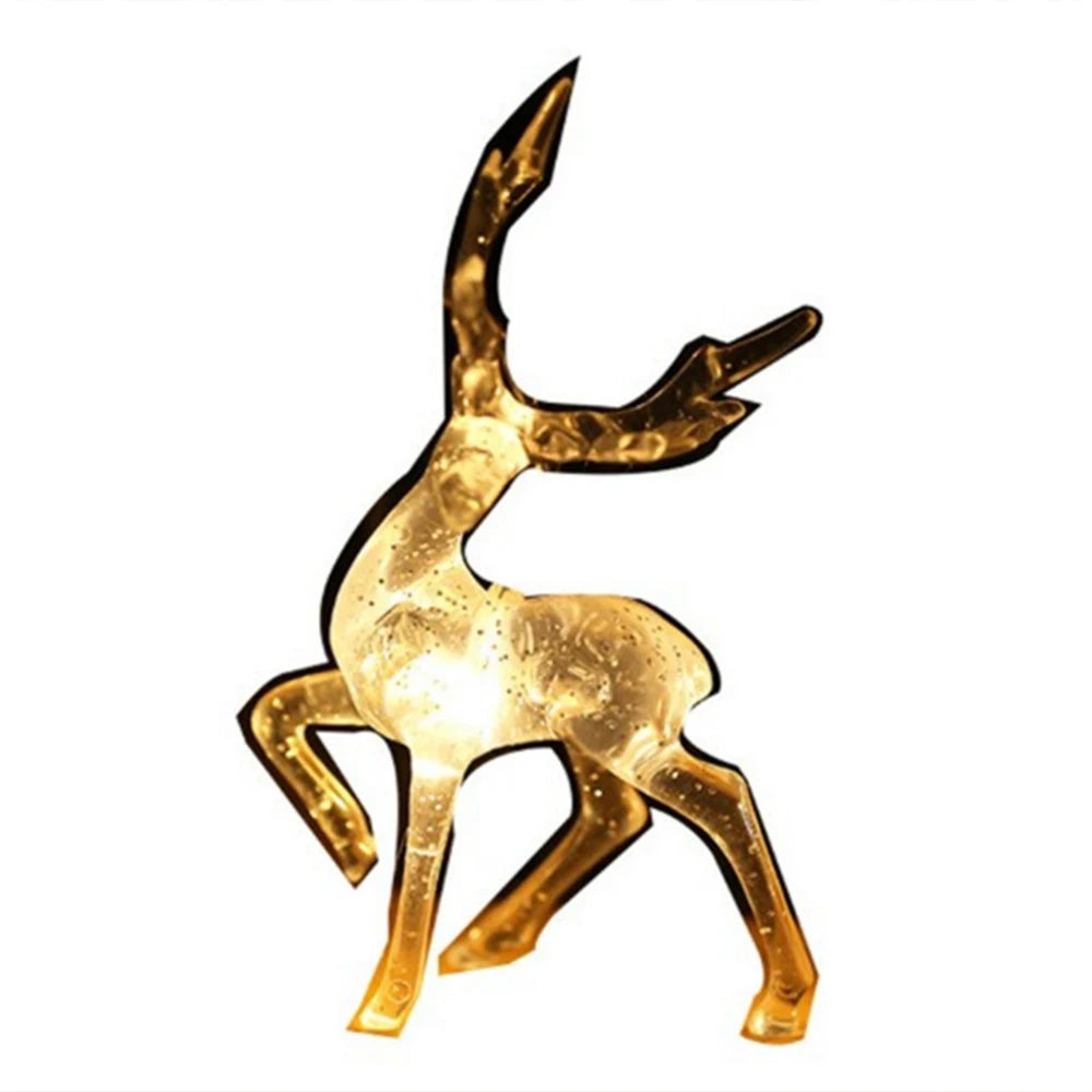 Battery LED Reindeer String Lights Christmas Garland Party Decor