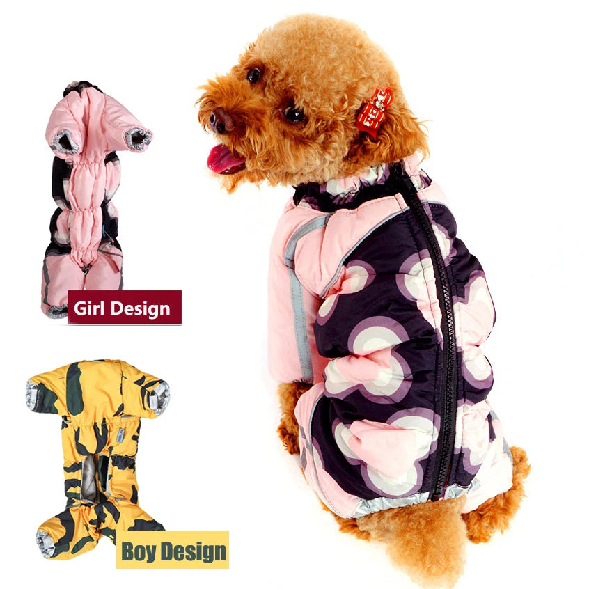 Luxury Dog Winter Jacket Warm Zipper Coat for Small to XXL Dogs and Cats