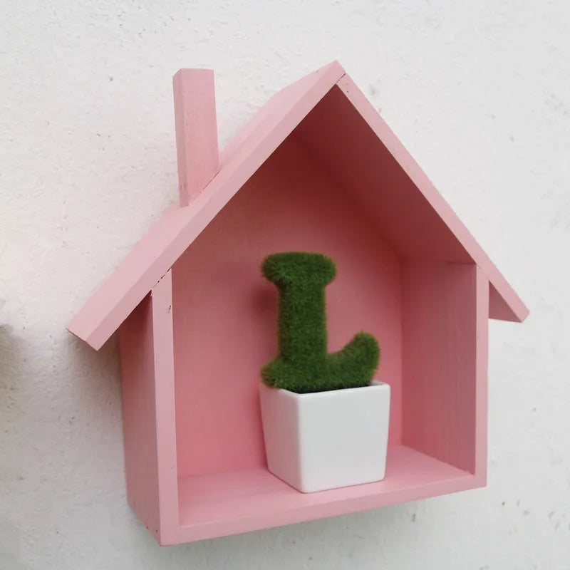 Creative Small House Wall Storage Rack Home Decoration for Living Room Bedroom