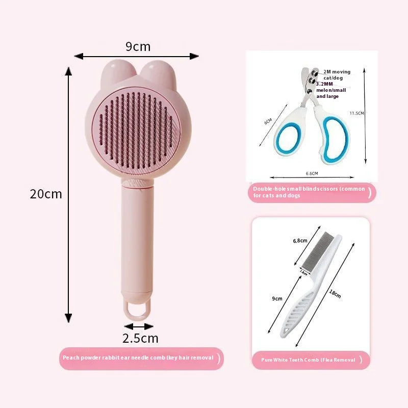 3 Piece Cat Grooming Set Nail Clippers Comb and Brush