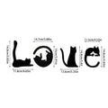 Black Cat Love Themed Wooden Wall Art Home Decor for Cat Lovers