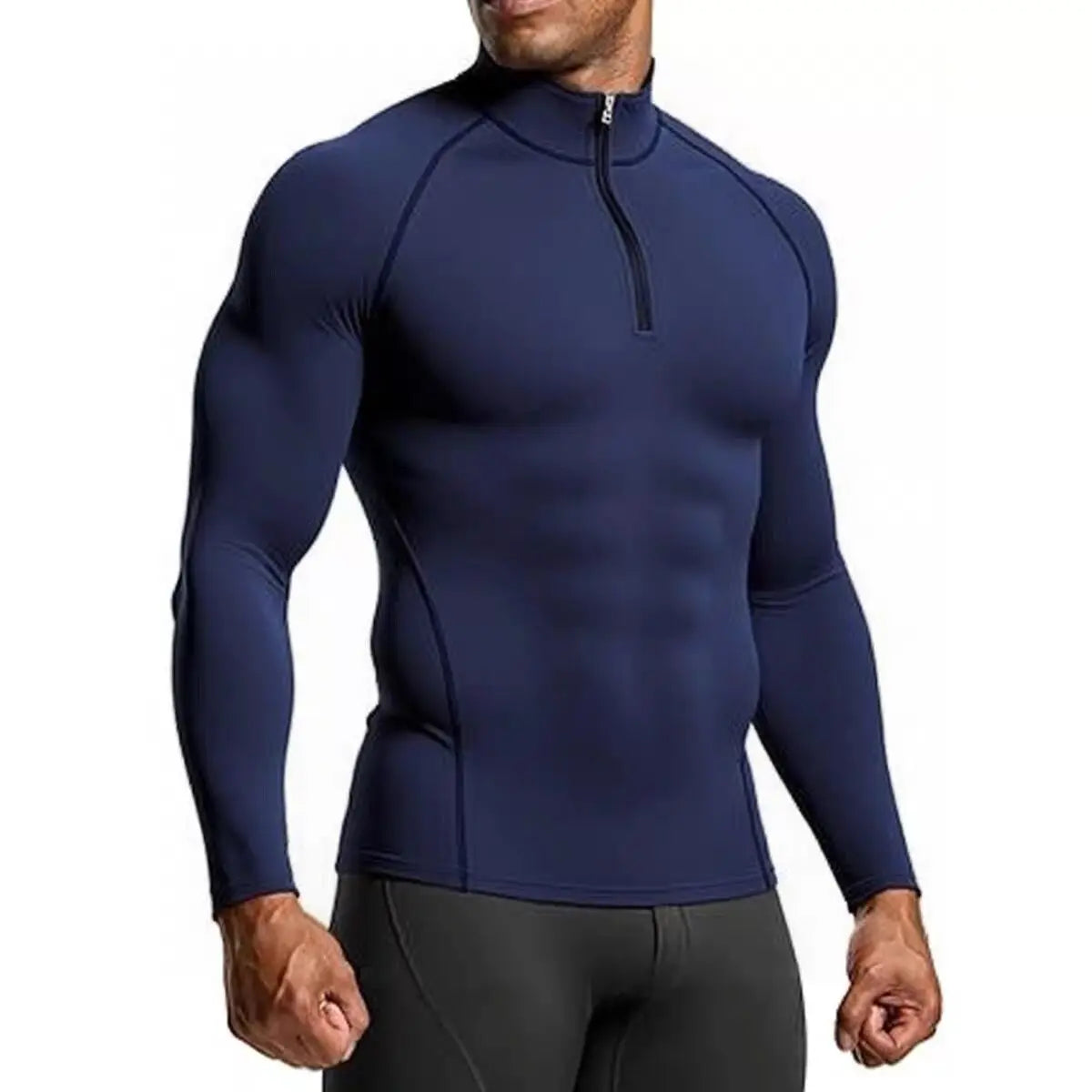 Mens Long Sleeve Compression Gym Shirt Fitness Running Top