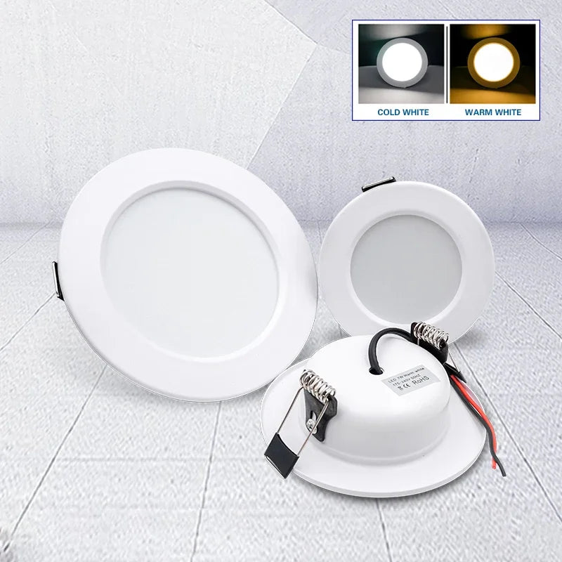 LED Recessed Ceiling Downlight 5W 9W 12W 15W 18W Round Panel Light