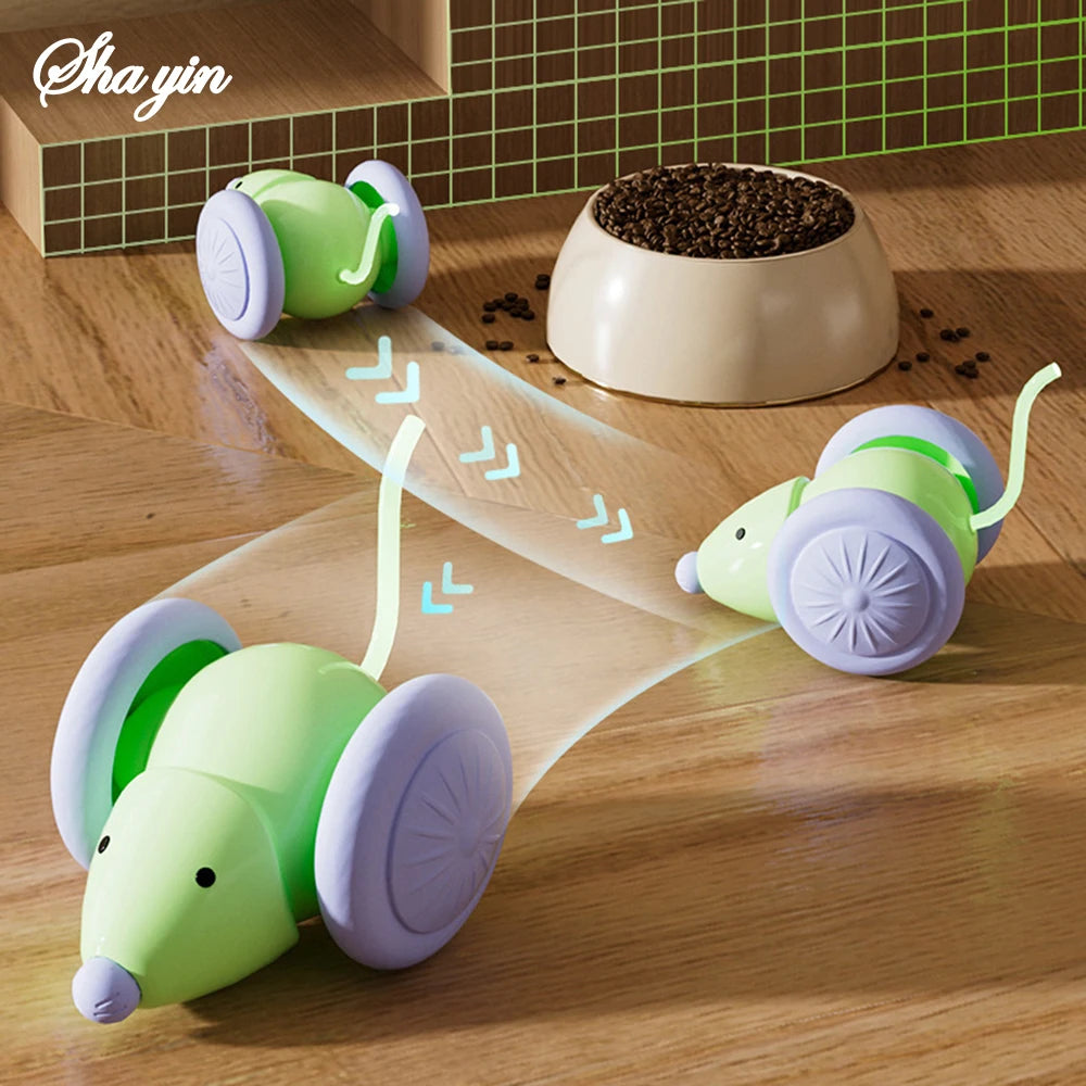 Electric Running Mouse Cat Toy Interactive Self Play Pet Toy