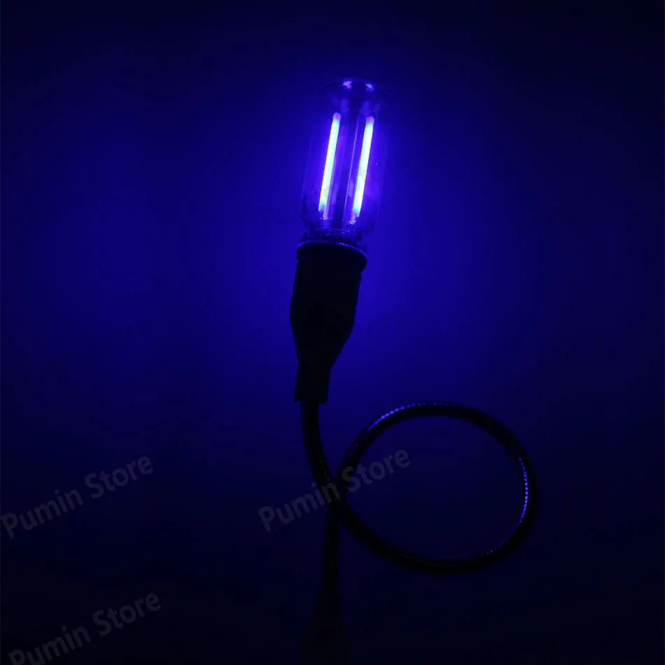 USB Bendable LED Night Light Colorful Flexible Metal Hose Lamp
