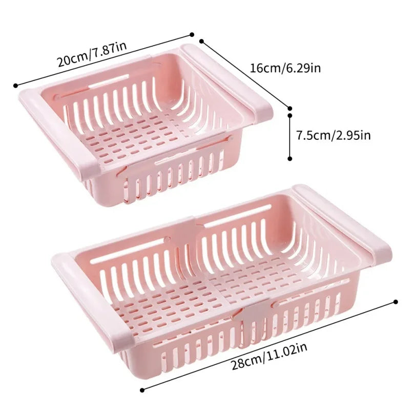 Kitchen Fridge Hanging Organizer Egg Fruit Storage Drawer Basket