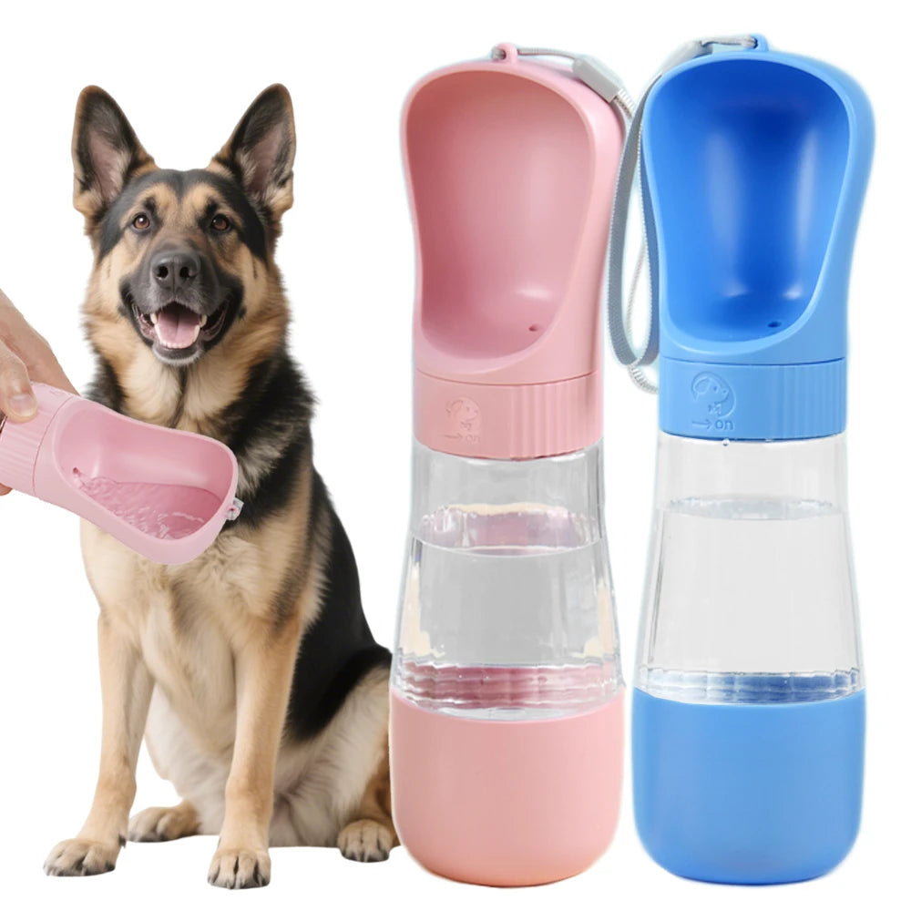 2 in 1 Dog Water Bottle with Food Container Portable Pet Drinking Bottle