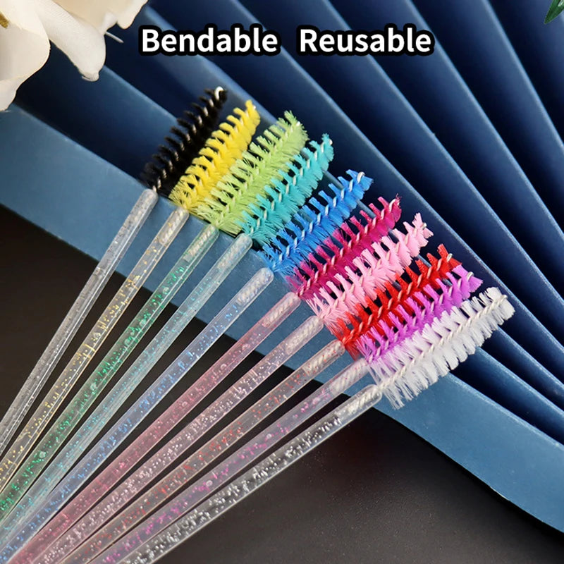 50pcs Disposable Eyelash Brushes Mascara Wand Applicator