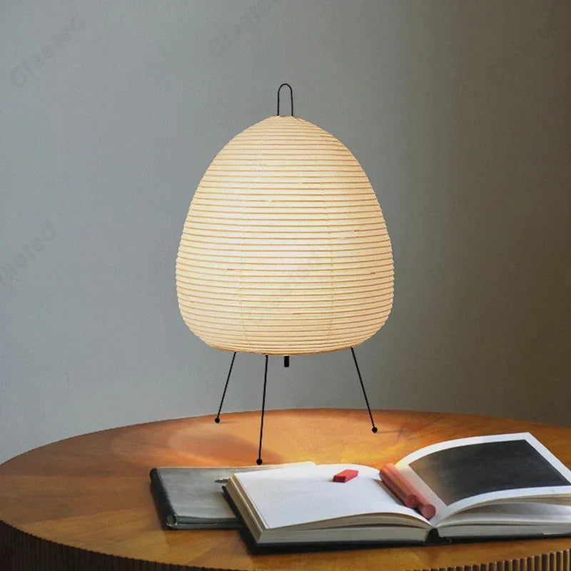 Japanese Minimalist Rice Paper LED Table Lamp