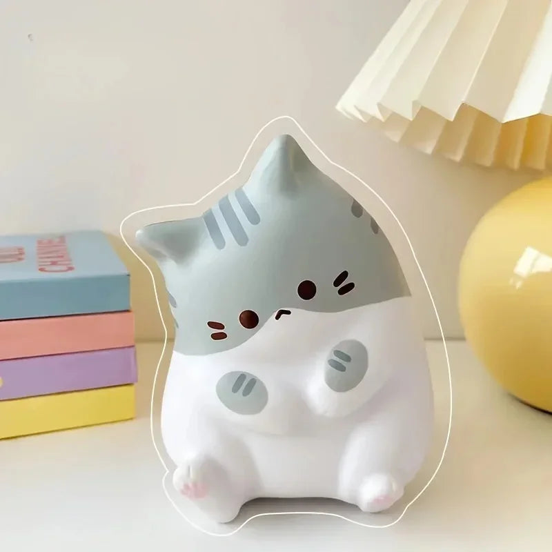Cute Cartoon Cat Squishy Toy Slow Rebound Stress Relief Fidget Ball