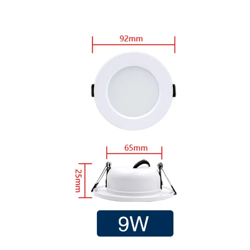 LED Recessed Ceiling Downlight 5W 9W 12W 15W 18W Round Panel Light