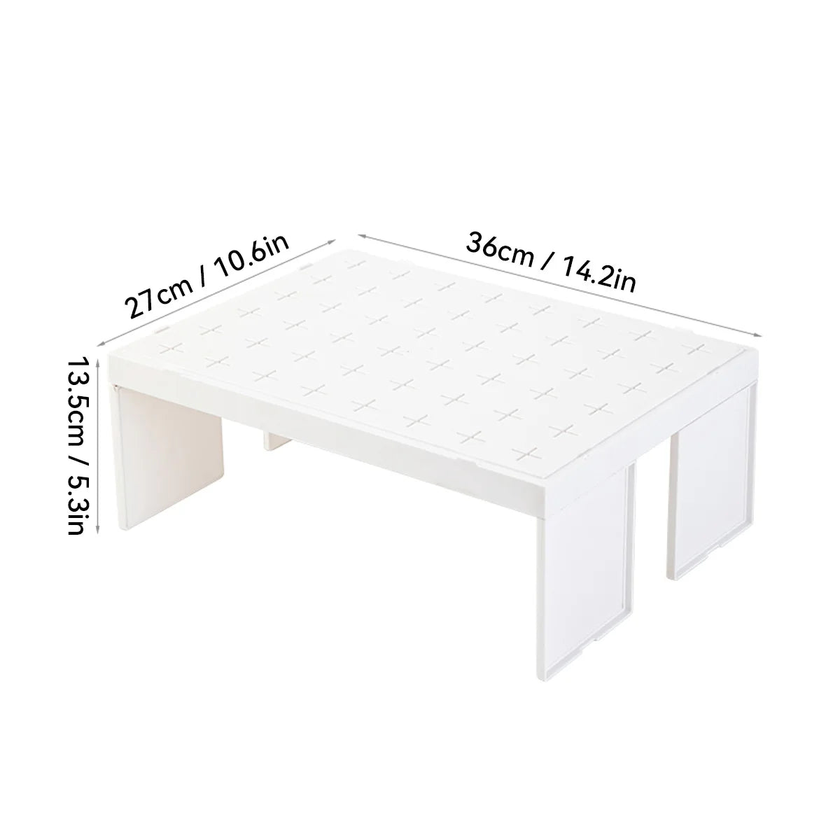 Stackable Kitchen Cabinet Organizer Plastic Shelf for Dishes and Cups