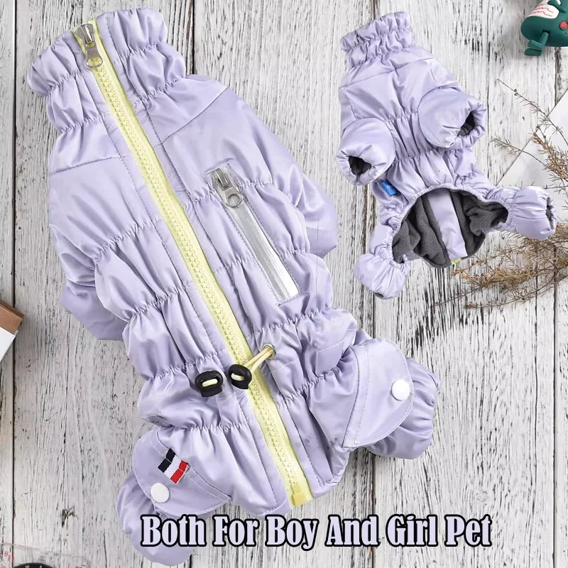 Luxury Dog Winter Jacket Warm Zipper Coat for Small to XXL Dogs and Cats