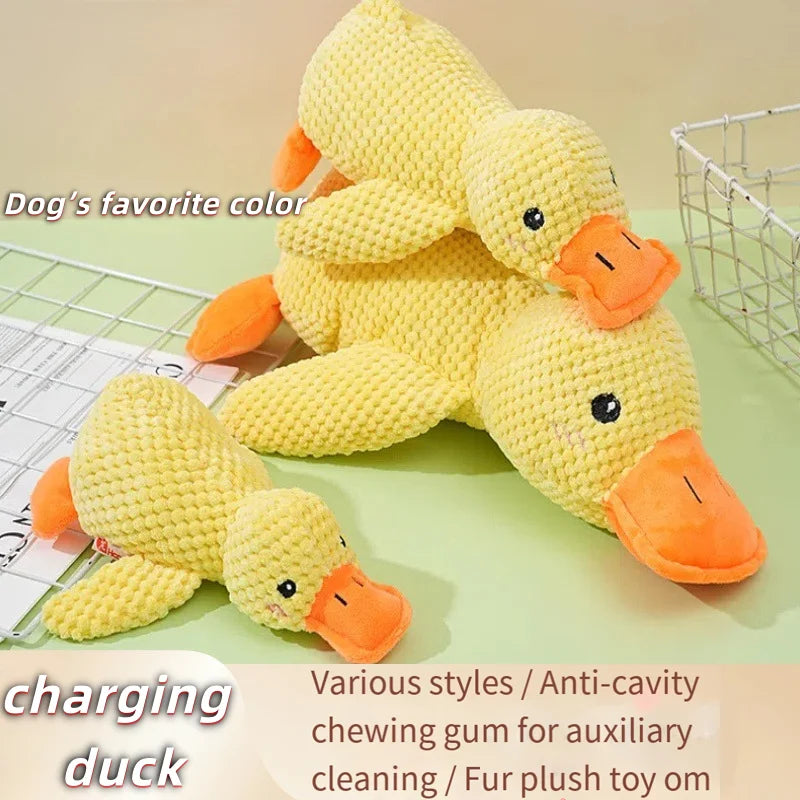 Plush Duck Pet Toy Chew Teething Toy for Dogs and Cats