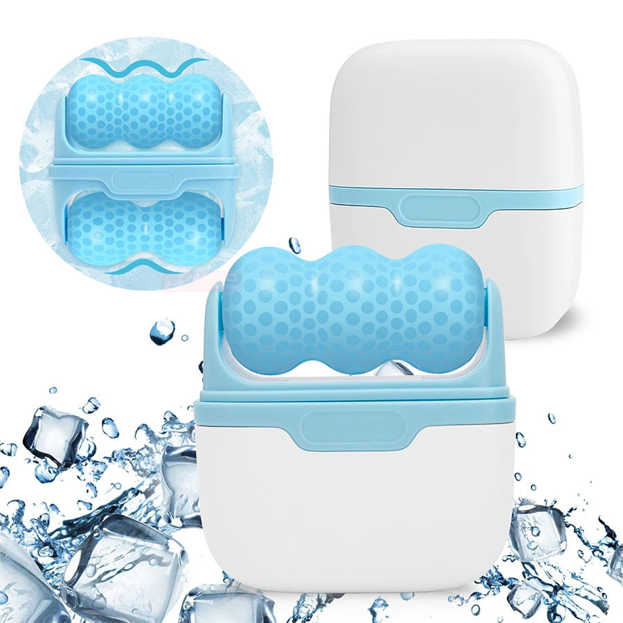 Double Head Facial Ice Roller Resin Face Head Massage Tool