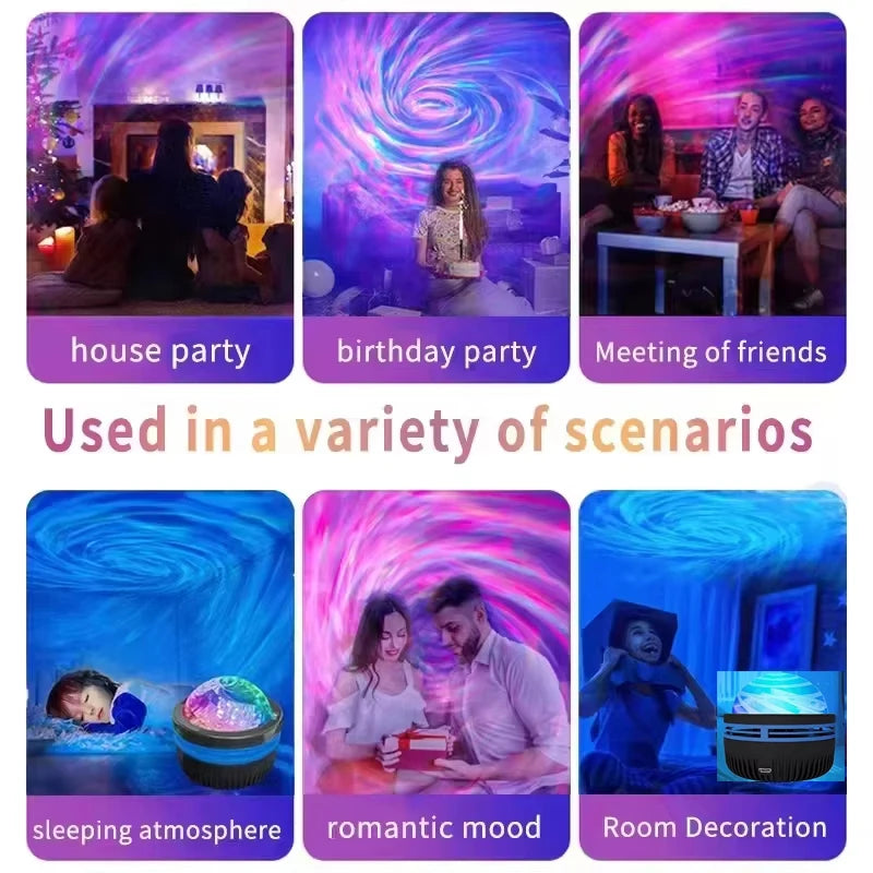 LED Galaxy Star Projector Night Light Colorful Sky Lamp for Bedroom