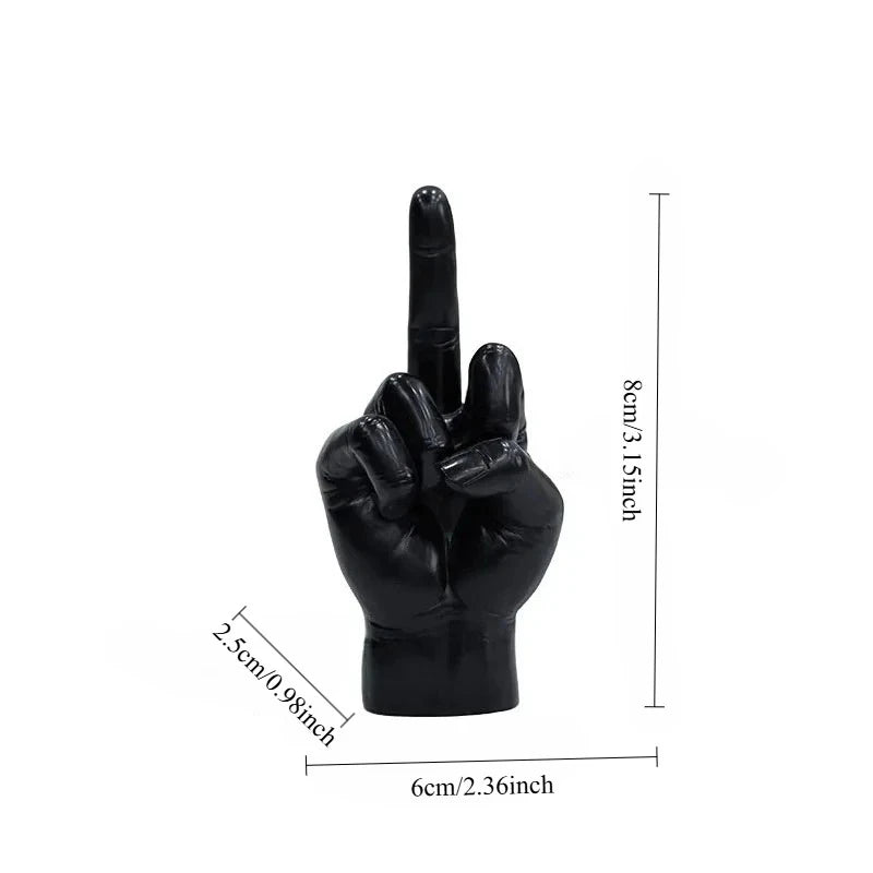 Resin Middle Finger Desk Decor Trendy Hip Hop Room Ornament