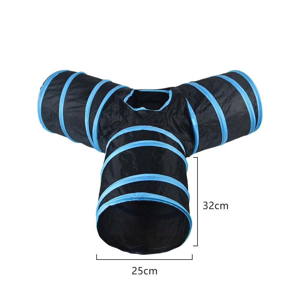 Collapsible Cat Tunnel Play Tube Toy for Indoor Outdoor Cats