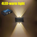 Solar LED Wall Lamp Outdoor Waterproof Garden Up Down Light