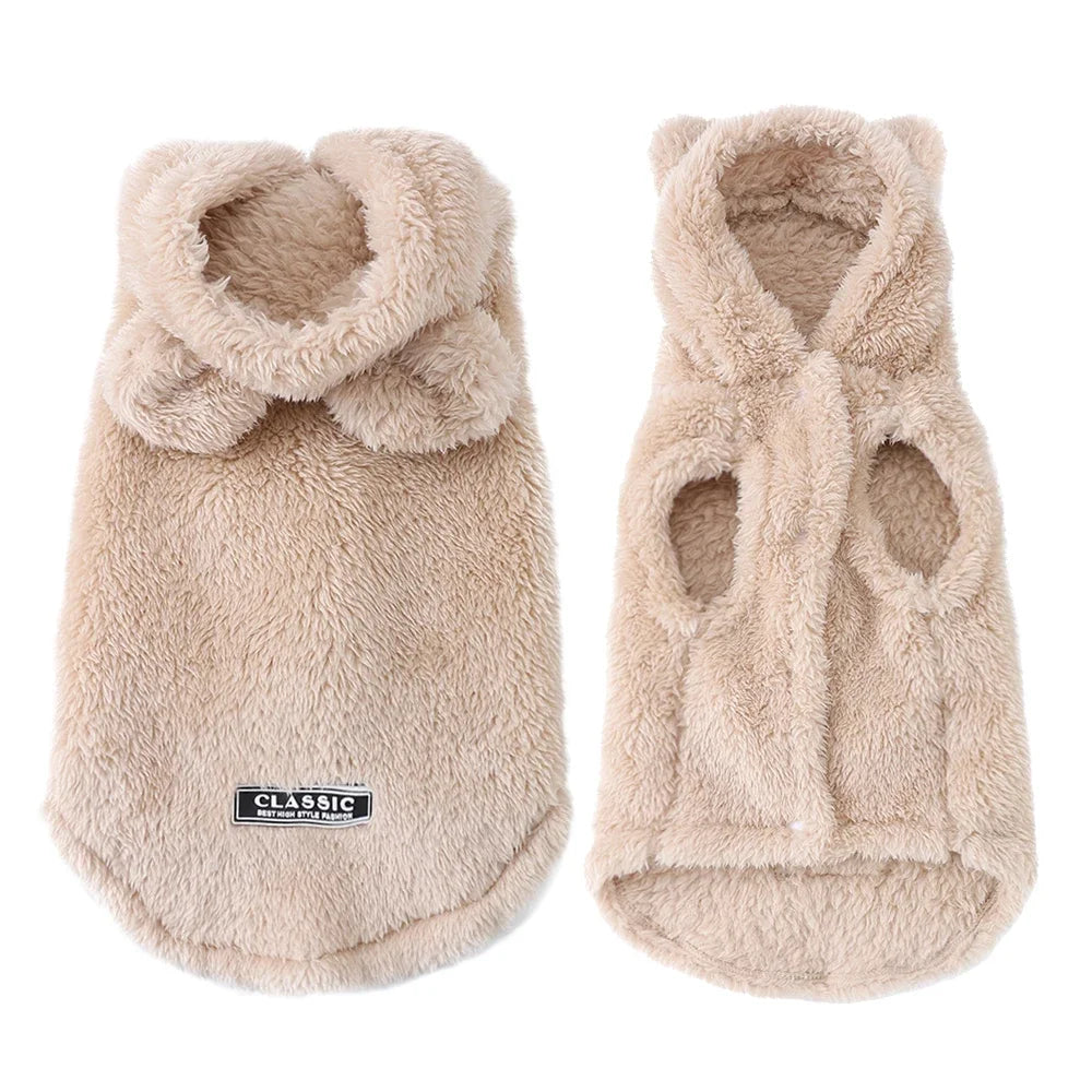 Warm Dog Hoodie Coat for Small Medium Dogs and Cats Winter Pet Jacket