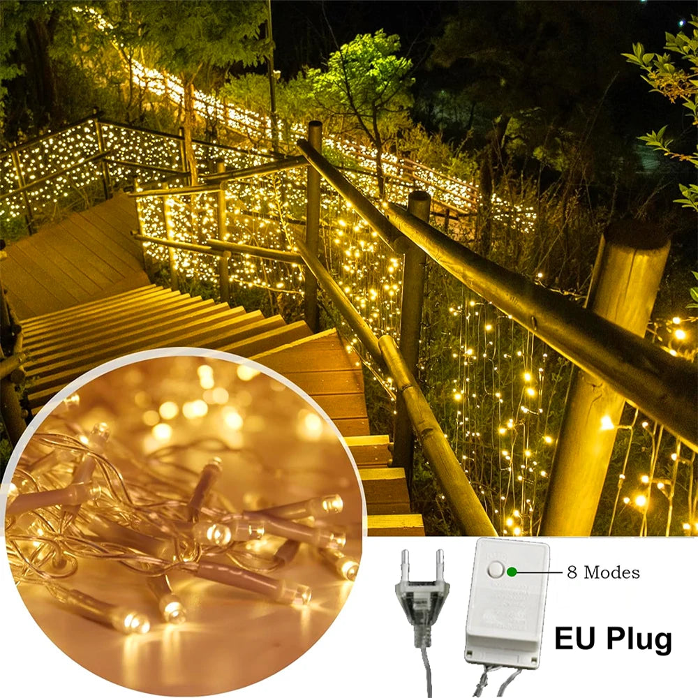 LED Curtain Fairy Lights 220V String Lights for Christmas Decor
