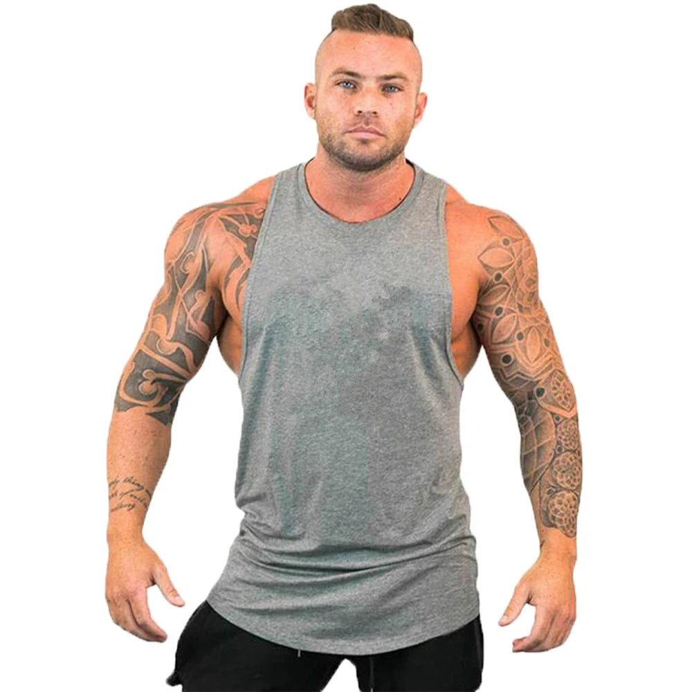Mens Stringer Gym Tank Top Sleeveless Workout Fitness Shirt