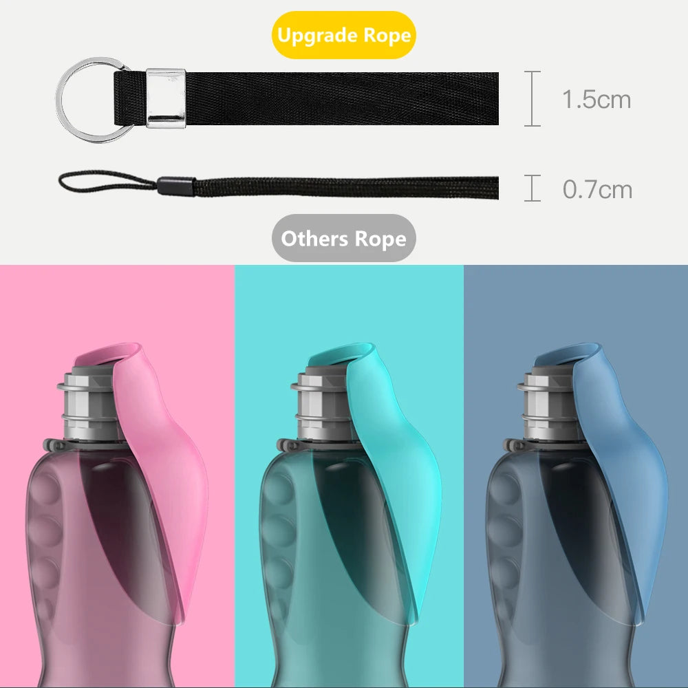 800ml Portable Dog Water Bottle Travel Drinking Bowl for Pets