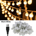 USB LED Festoon String Lights Waterproof Ball Fairy Lights