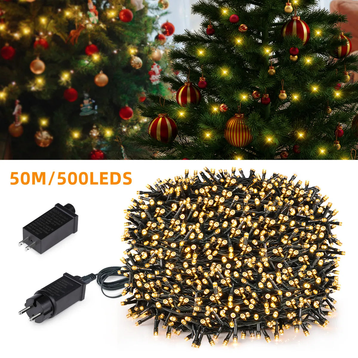 Waterproof LED Fairy String Lights 10M to 100M Outdoor Holiday Decor