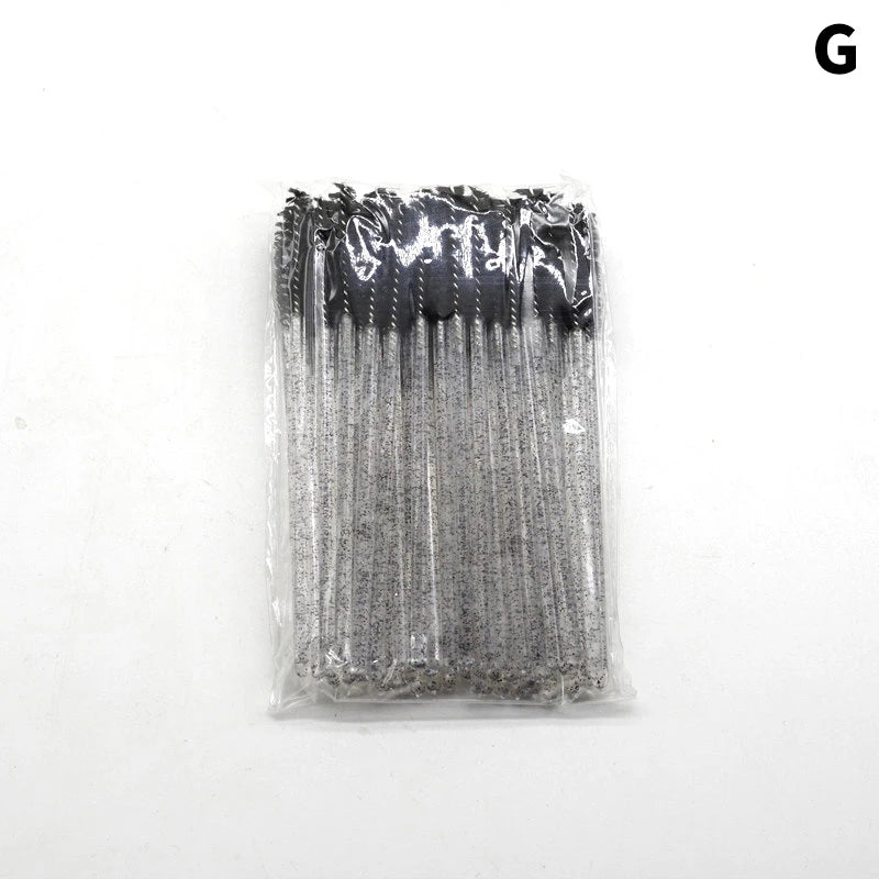 50pcs Disposable Eyelash Brushes Mascara Wand Applicator