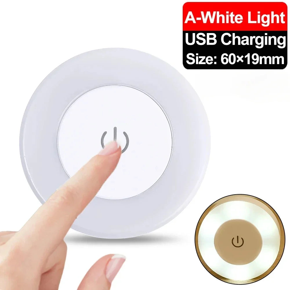 Portable USB Rechargeable LED Night Light for Bedroom and Living Room