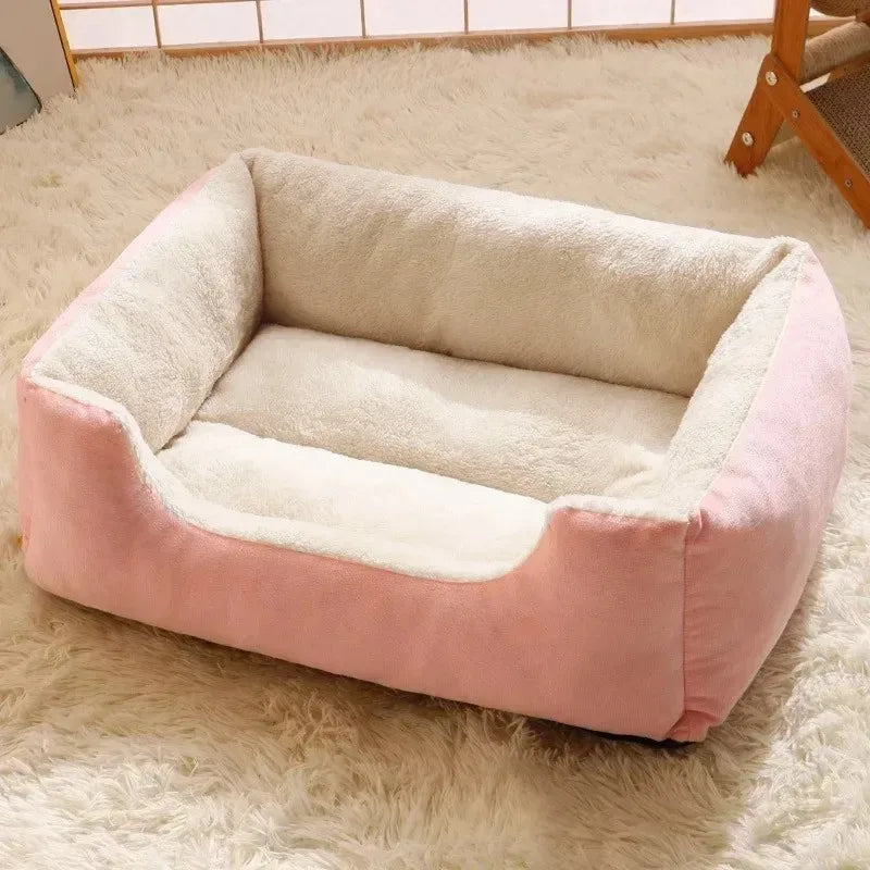 Soft Cat Pet Bed Cozy Cushion Basket House for Cats and Small Dogs