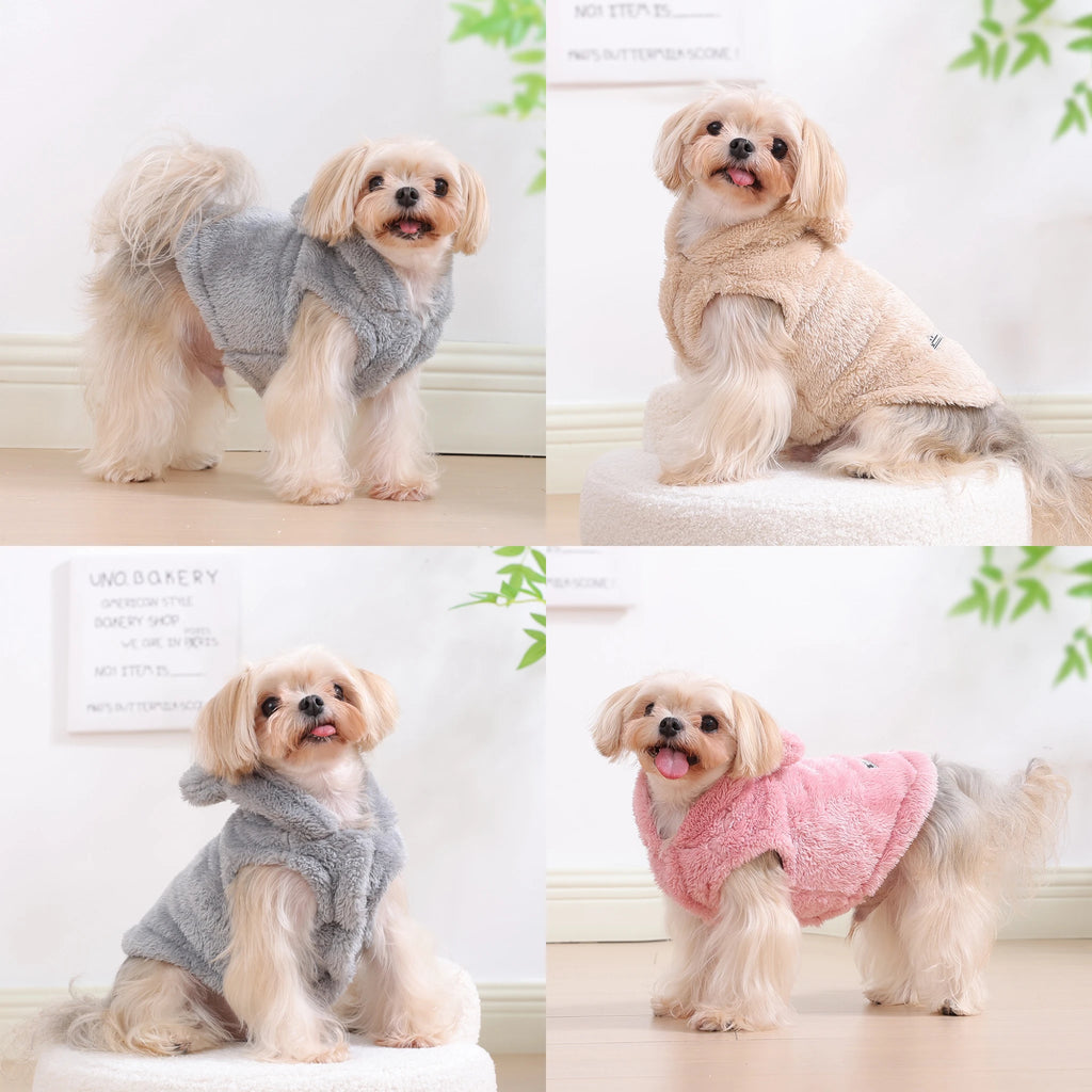 Warm Dog Hoodie Coat for Small Medium Dogs and Cats Winter Pet Jacket