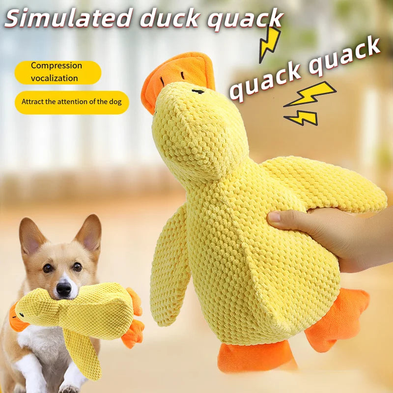 Plush Duck Pet Toy Chew Teething Toy for Dogs and Cats