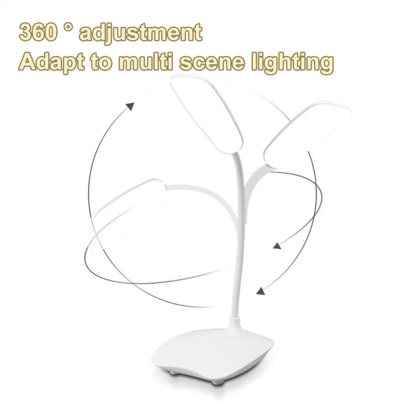 USB Rechargeable LED Desk Lamp Eye Protection Reading Light