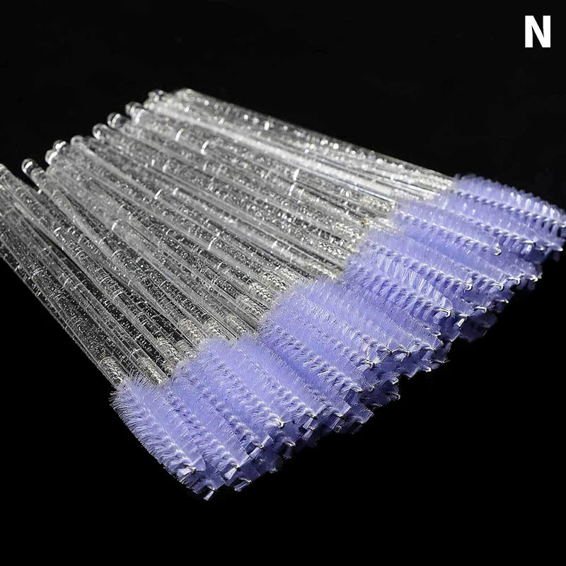 50pcs Disposable Eyelash Brushes Mascara Wand Applicator