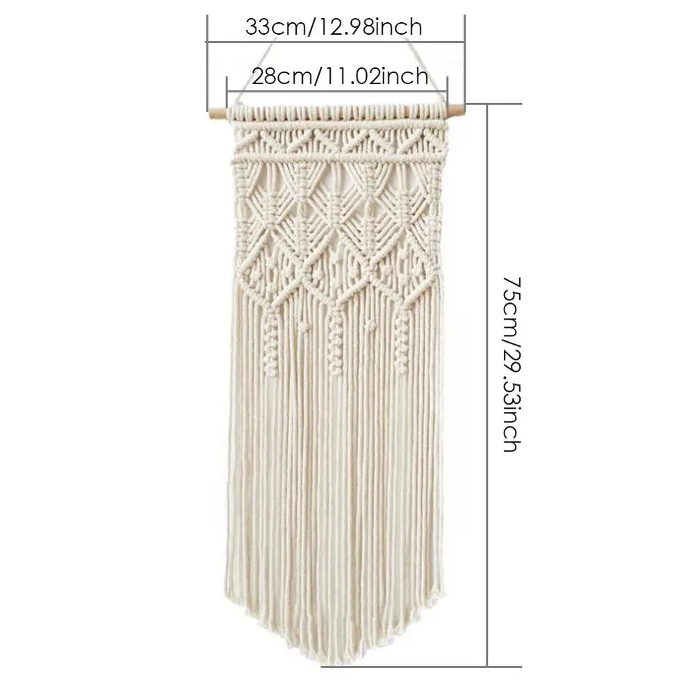 Bohemian Macrame Woven Wall Hanging Geometric Tapestry Home Decor