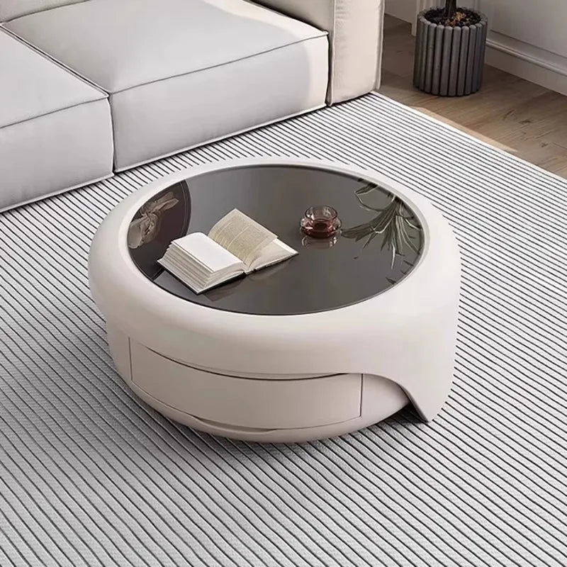 Modern Minimalist 2-in-1 Round Coffee Table