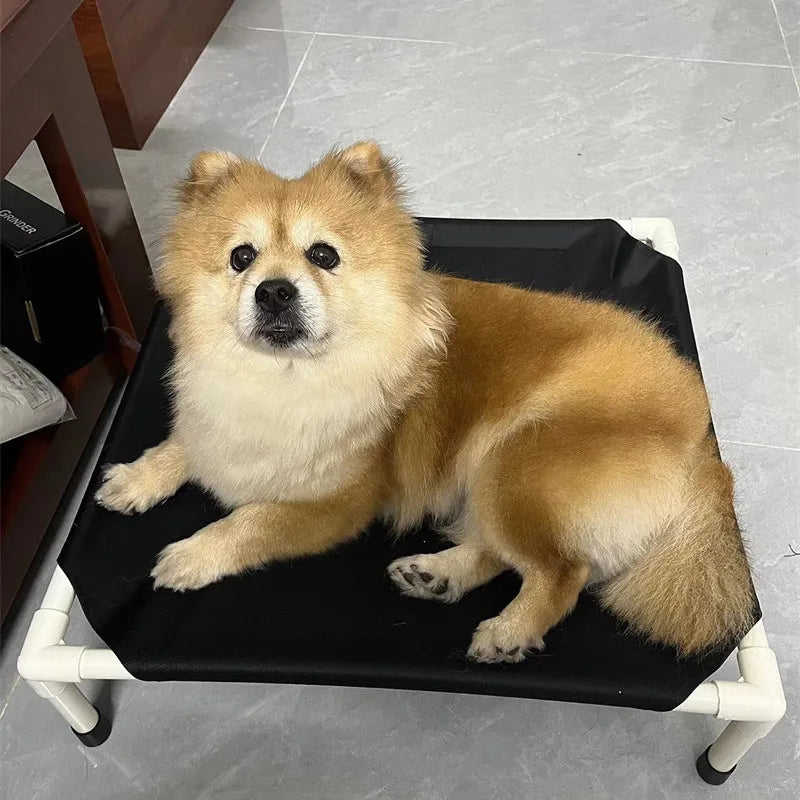 Elevated Folding Pet Camping Bed Portable Dog Cat Hammock Bed