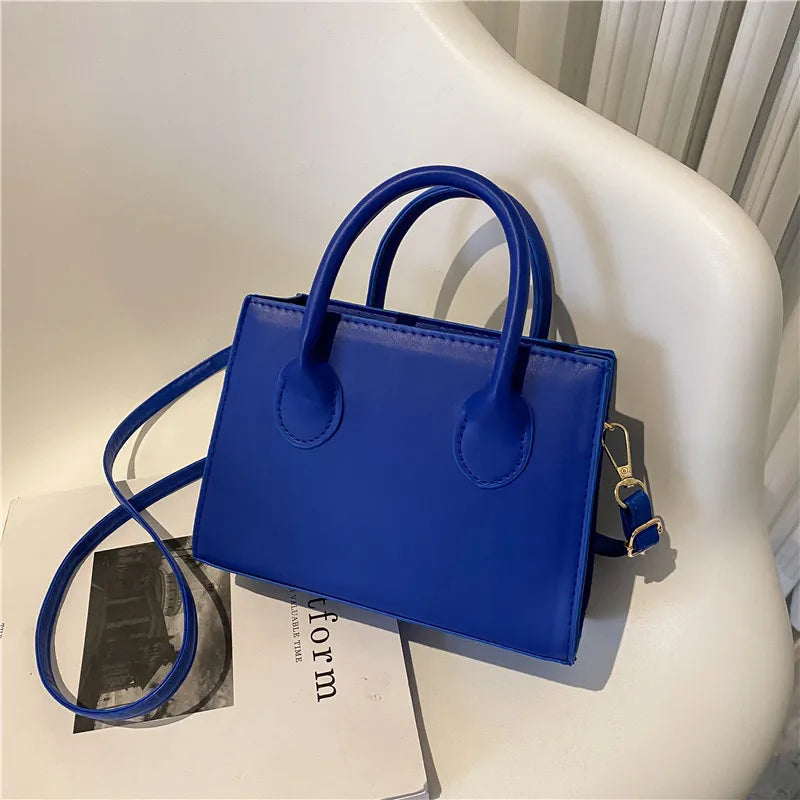 Wide-Strap Crossbody Satchel – Chic Small Square Shoulder Bag