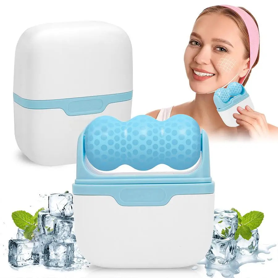 Double Head Facial Ice Roller Resin Face Head Massage Tool
