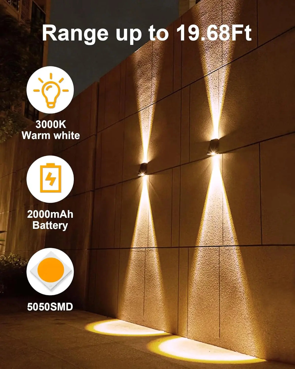 Solar LED Wall Light Waterproof Outdoor Garden Balcony Lamp